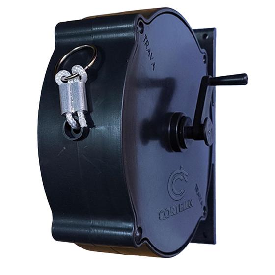 Imagem de Varal de Parede Corda com Manivela Recolhível 30 Metros Preto 40kg Roupas Retrátil Fácil Instalação Resistente