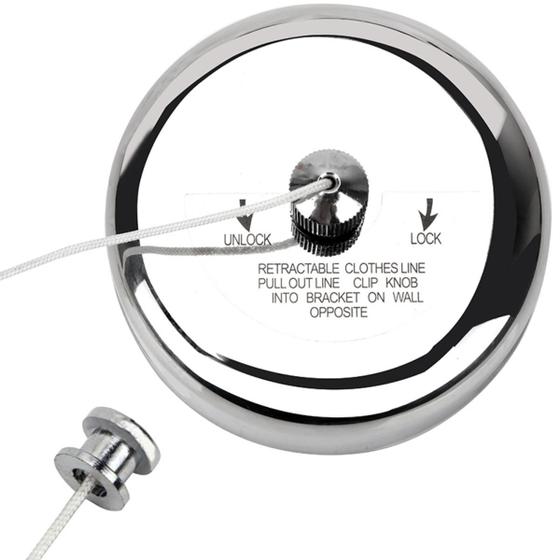 Varal de Roupa Cabideiro De Parede Retrátil Recolhível Lavanderia Banheiro 3 Mt Aço Inox Organiza Menor preço em Varal de Roupa Cabideiro De Parede Retrátil Recolhível Lavanderia Banheiro 3 Mt Aço Inox Organiza