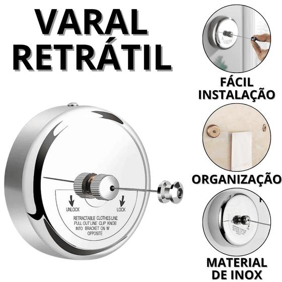 Imagem de Varal De Roupa Retrátil