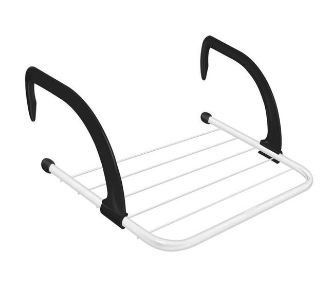 Imagem de Varal Dobrável Secalux Encaixe Suspenso Janela Sacada Resistente Aço Reforçado Para Pendurar Roupas