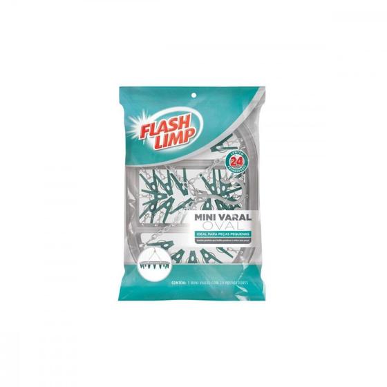 Imagem de Varal Flashlimp Mini ''Oval''Com 24 Prendedores Lav6803