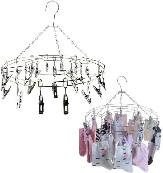 Varal Inox Suspenso Meias e Roupa Intima 24 Prendedores Cueca Calcinha Menor preço em Varal Inox Suspenso Meias e Roupa Intima 24 Prendedores Cueca Calcinha