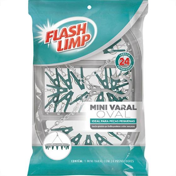 Imagem de Varal Mini C/24 Prend.Oval Flash 6803