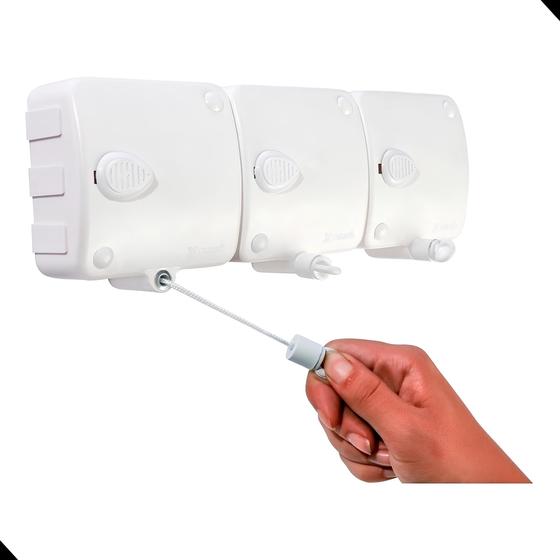 Varal Modular Recolhimento Automático Com 3 Módulos 6m Maxeb