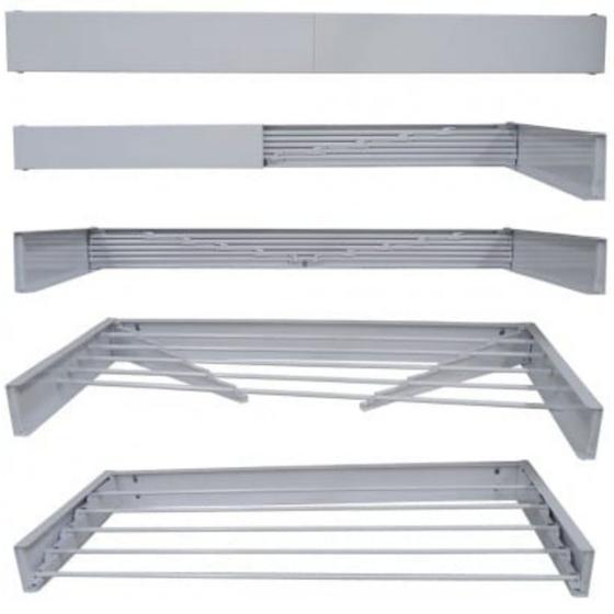 Varal Parede Magico Dobrável 74cm 4 Varetas Todo Em Alumínio Menor preço em Varal Parede Magico Dobrável 74cm 4 Varetas Todo Em Alumínio