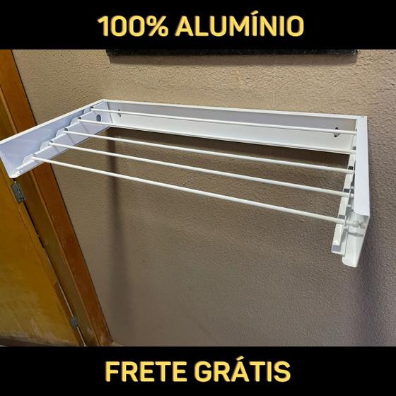 Varal Parede Retrátil Dobrável Branco 70cm Original Menor preço em Varal Parede Retrátil Dobrável Branco 70cm Original
