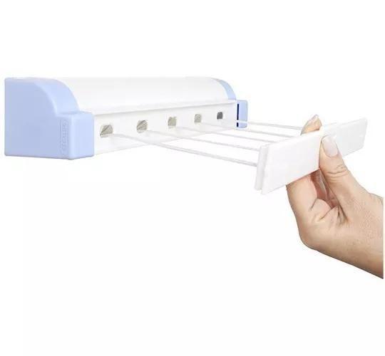 Varal Retrátil Parede Automático 5 Cordas Apartamento Prático Menor preço em Varal Retrátil Parede Automático 5 Cordas Apartamento Prático