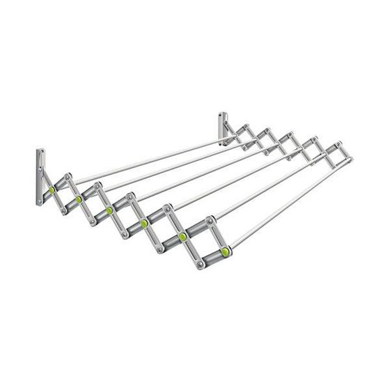 Varal sanfonado para por na parede em aluminio 1,00 metro secalux Menor preço em Varal sanfonado para por na parede em aluminio 1,00 metro secalux