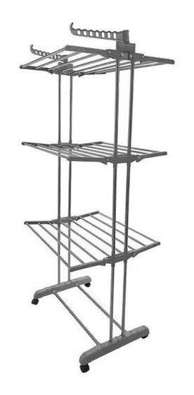 Varal vertical de chão 3 andares em metal 170x126x64cm é boa?