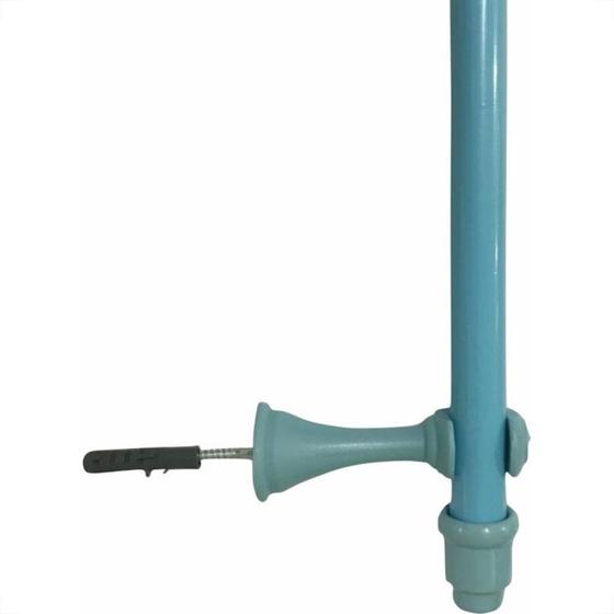 Imagem de Varao Cortina Cadiz Simples 2M Azul Com Suporte 20010