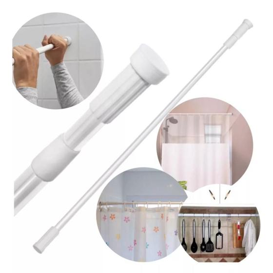 Imagem de Varão Extensível Para Box Banheiro Cortina Bastão 90 A 105Cm