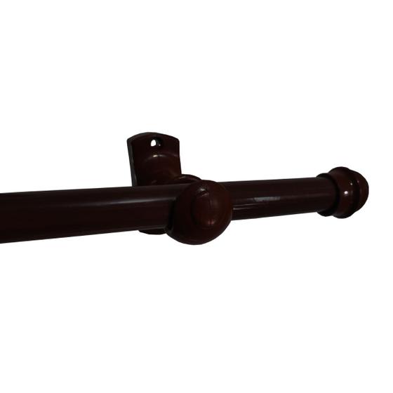 Imagem de Varão Simples 2,00 Metros Para Cortina 19mm Kit Com Suporte
