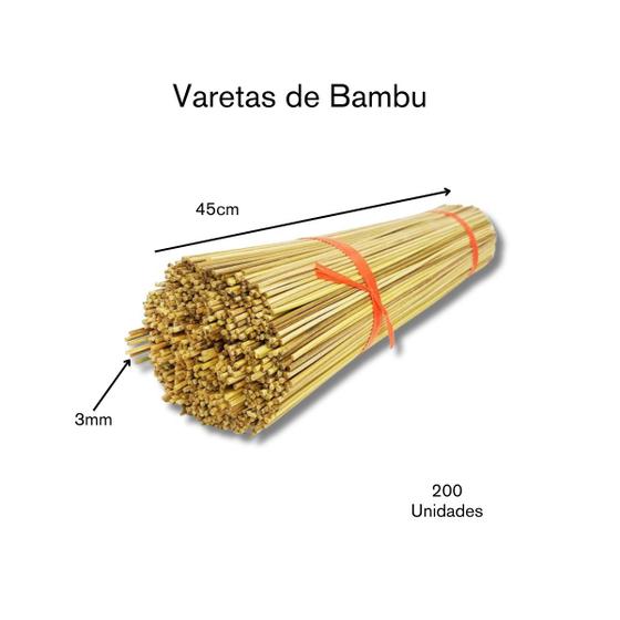 Imagem de Varetas De Bambu Sem Nós: 200 Unidades de 45cm por 3mm