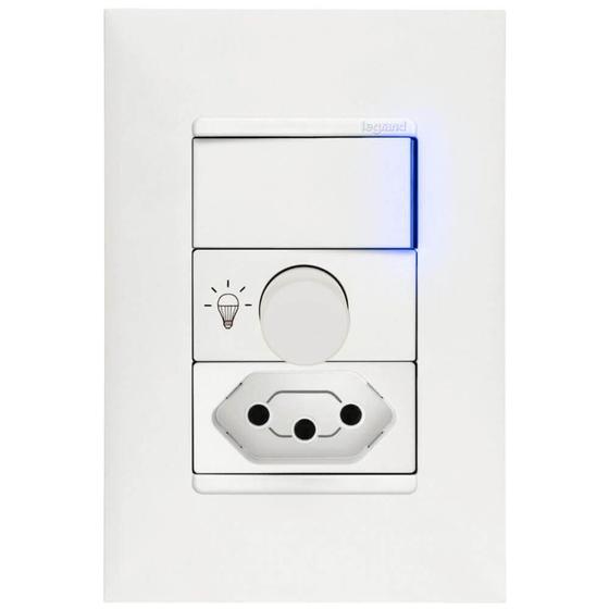 Variador Dimmer Pial Plus+ Lâmpada Led c/ Interruptor Paralelo Tomada