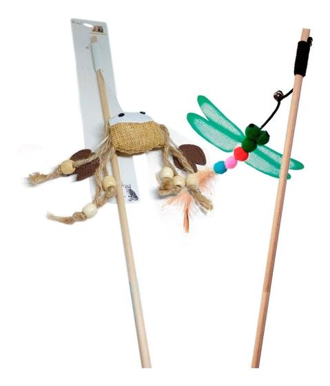 Imagem de Varinha Brinquedo para Gato com 2 Varinhas - Libélula e Caranguejo