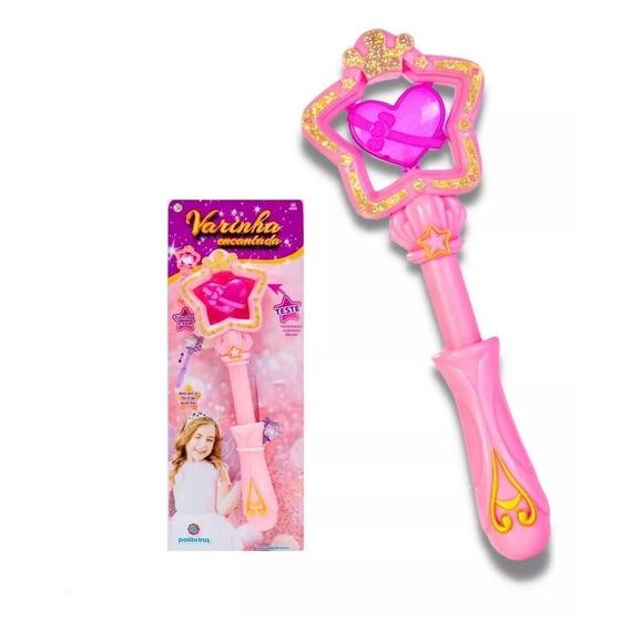 Imagem de Varinha Encantada Polibrinq com Luz + Brilho Labial - Polibrinq