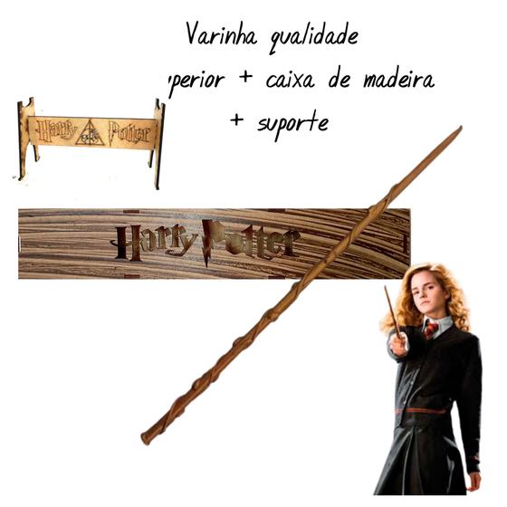 Imagem de Varinha Hermione tamanho real + caixa de madeira