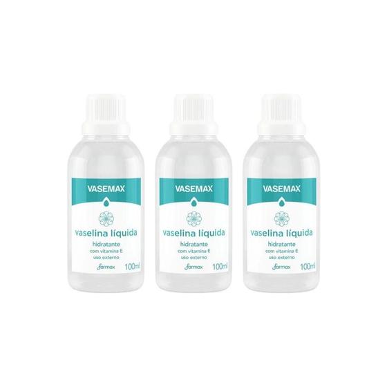 Imagem de Vaselina Farmax Líquida 100Ml - Kit Com 3Un