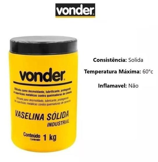 Imagem de Vaselina Industrial Solida 1 Kg - Vonder