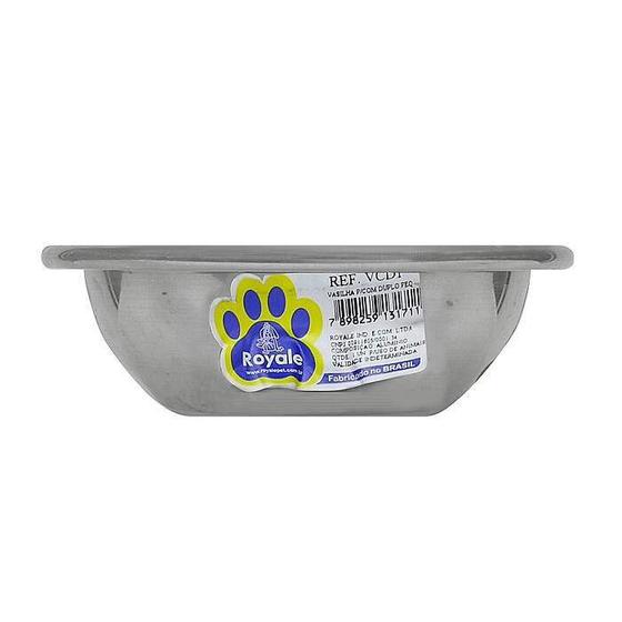 Vasilha Para Comedouro Royale Duplo Para Cães Alumínio - 450ml Menor preço em Vasilha Para Comedouro Royale Duplo Para Cães Alumínio - 450ml