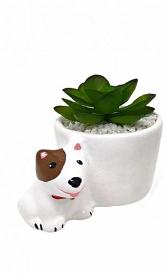 Imagem de Vasinho Para Flor Suculenta Pequeno Cachorro Pitbull Pet