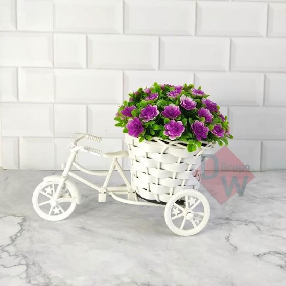 Imagem de Vaso Bicicleta Miniatura com Arranjo de Flores - Decoração