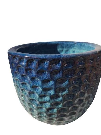 Imagem de Vaso Cachepô Eugênia Azul Fusion Created 3 Cerâmica