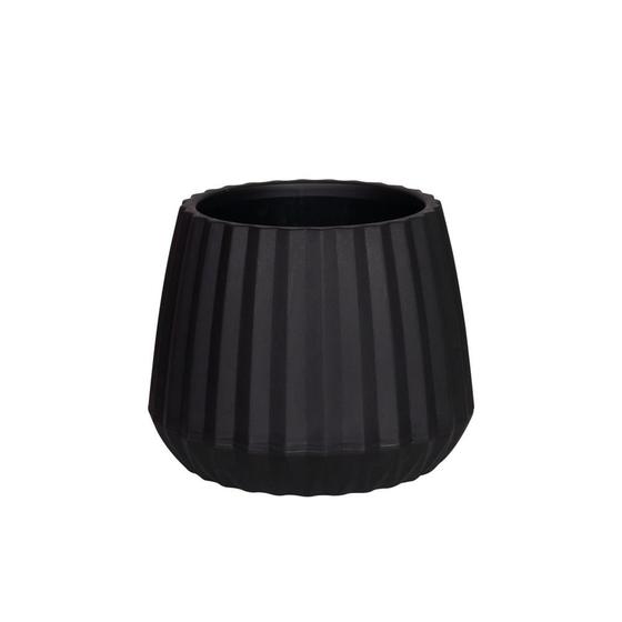 Imagem de Vaso Cachepot Wave 25cm Preto