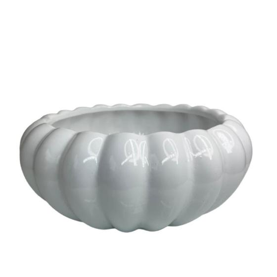 Imagem de Vaso centro de mesa ikebana branco luxo de cerâmica moderno