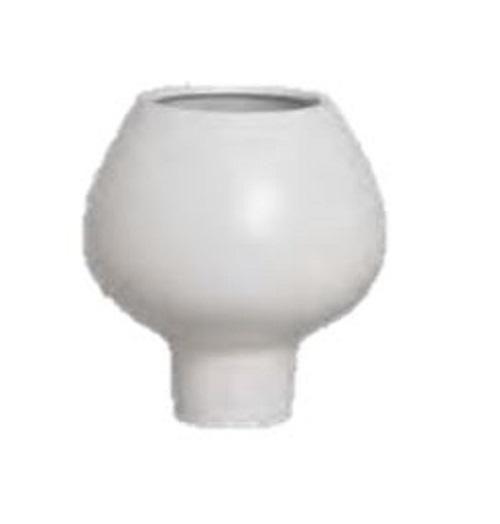 Imagem de Vaso Cerâmica Mzotti Branco Fosco 22,6x21cm