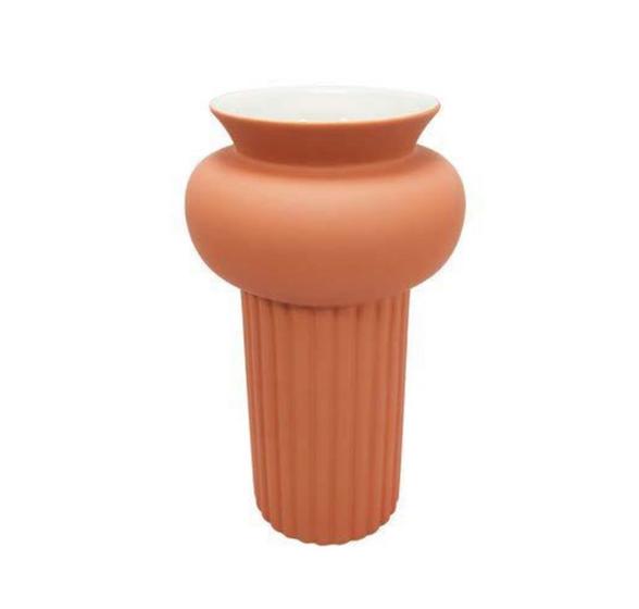 Imagem de Vaso Ceramica Salmão Alto Decorativo Alta Decoração Luxo