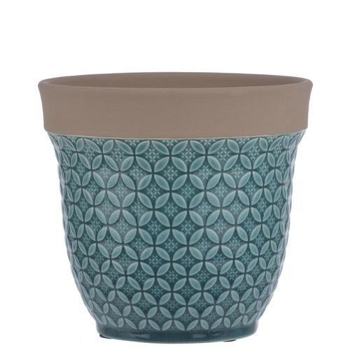 Imagem de VASO CERAMICA TURQUESA 14,5cm DECORATIVO