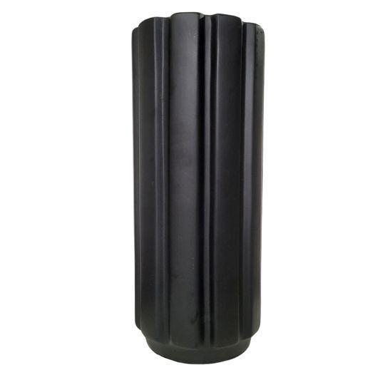 Imagem de Vaso Cilindrico Blades Preto Matte 37cm Cerâmica