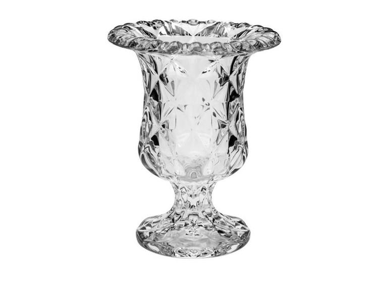 Imagem de Vaso Com Pé De Vidro Diamond 14,5X11X5Cm Transparente