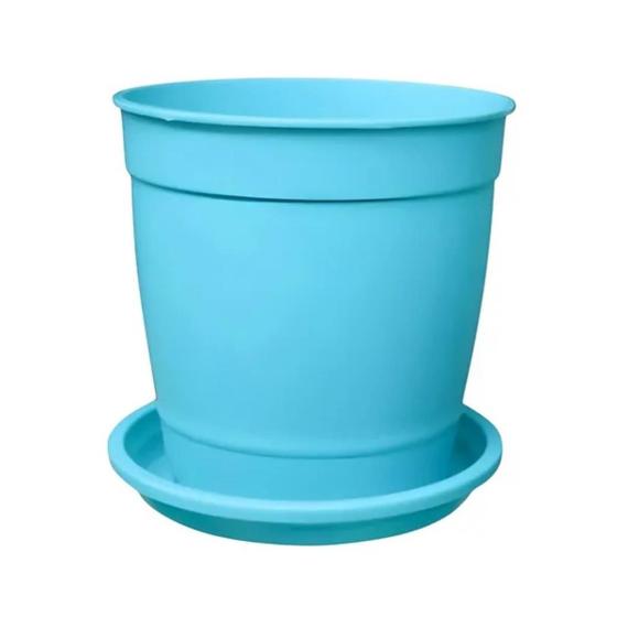 Imagem de Vaso com Prato Aquarela 3,5 (1,7L) Azul NUTRIPLAN