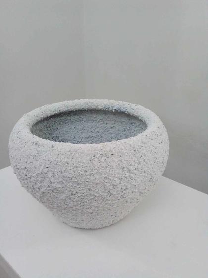 Imagem de Vaso De Cerâmica Branco Orgânico 21 Cm