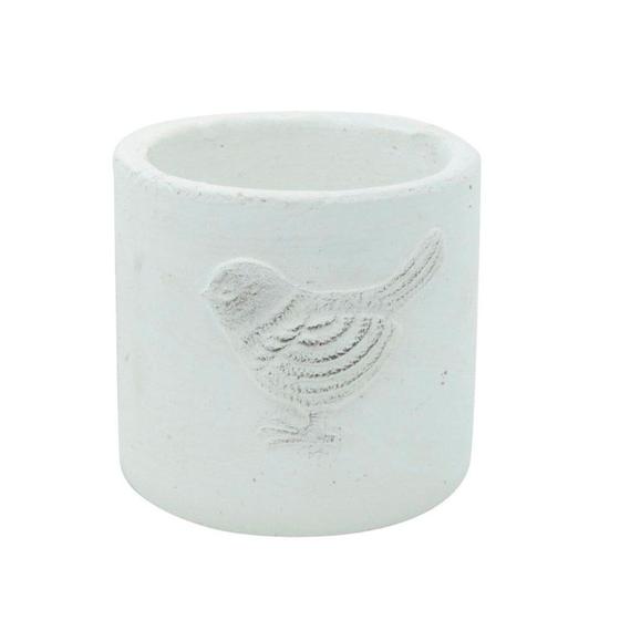 Imagem de Vaso De Cerâmica Embossed Bird Branco Grande