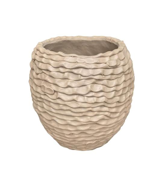 Imagem de VASO DE CERAMICA MARROM COM TEXTURAS 27cm