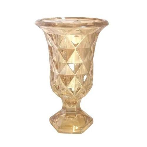 Imagem de Vaso De Cristal Mesa Decorativo Com Pé