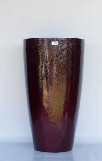 Imagem de Vaso de Fibra de Vidro, Estilo  Vietnamita, Modelo Cone, Tamanho M, Cor Preta 
