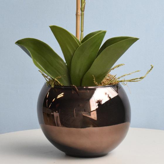 Imagem de Vaso de Flores Bronze Redondo 17 cm  Linha Vasos Decorativos Formosinha