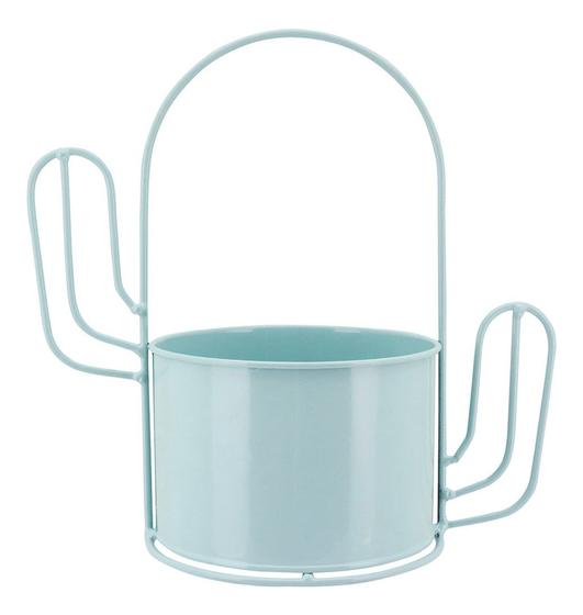 Imagem de Vaso de Metal Preto Design Cacto Garden Cachepô Enfeite Casa