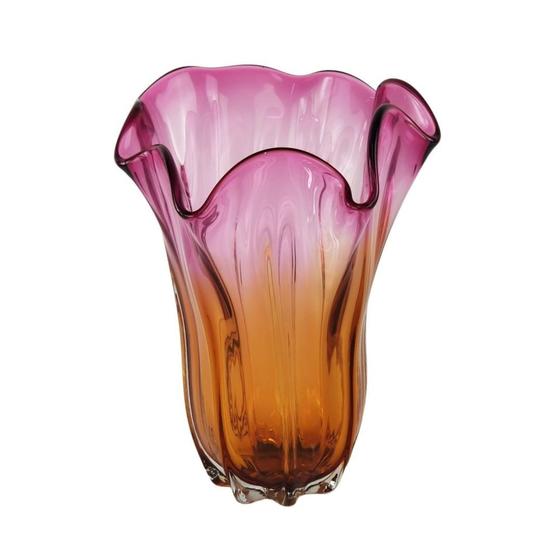 Imagem de Vaso de Murano Laradore Grande Para Flores - Rosa e Âmbar