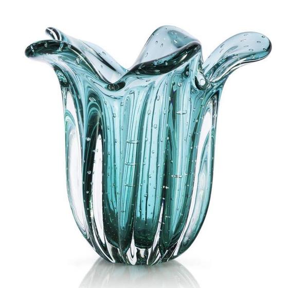 Imagem de Vaso de Murano São Marcos - Cristal Verde Esmeralda 21cm
