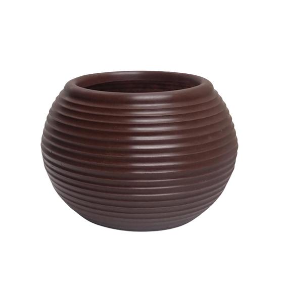 Imagem de Vaso De Planta Bromélia Polietileno 30X40 Redondo Chocolate