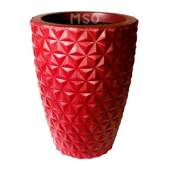 Imagem de Vaso de Planta Coluna Redondo modelo Diamante com Efeito 3D Decoração Casa e Jardim