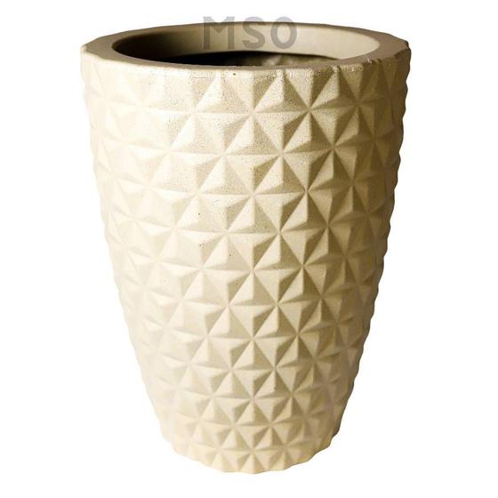 Imagem de Vaso de Planta Coluna Redondo modelo Diamante com Efeito 3D Decoração Casa e Jardim tamanho Grande 50 litros