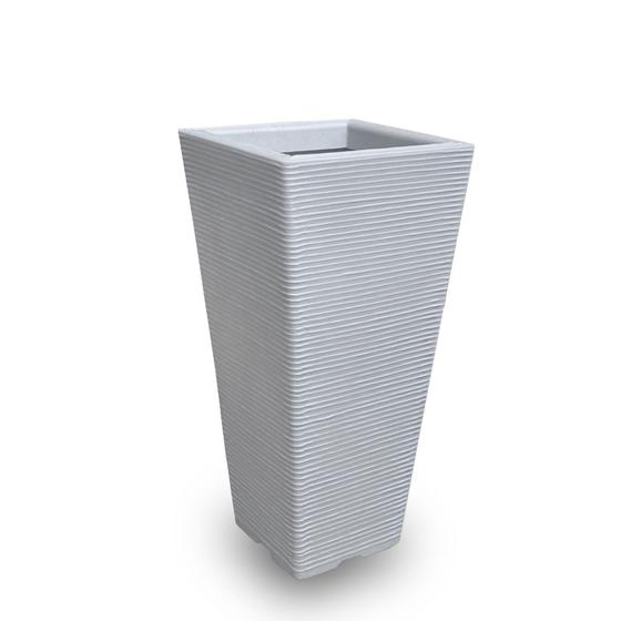 Imagem de Vaso De Planta Decorativo De Polietileno 75X40 Cinza Claro