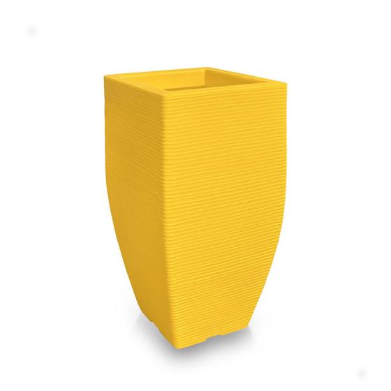 Imagem de Vaso De Planta Decorativo De Polietileno 75X40 Cm Amarelo