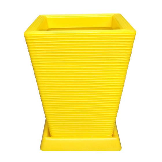 Vaso de Planta Decorativo em Resina de Polietileno Plastico Q 45x35 + Prato Menor preço em Vaso de Planta Decorativo em Resina de Polietileno Plastico Q 45x35 + Prato